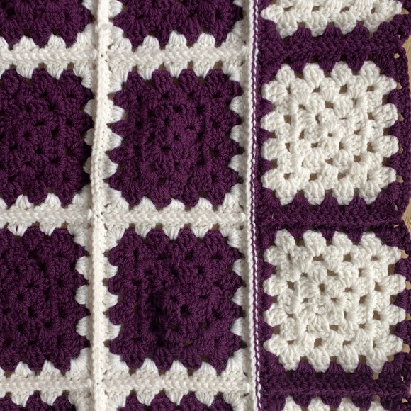 -3/$10- Handmade Crocheted Small Blanket - Picture 2 of 8